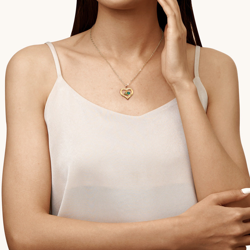 Gnoce Diamonds Love Heart Birthstone Necklace_6