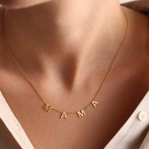 Gnoce MAMA Pave Letter Necklace_8