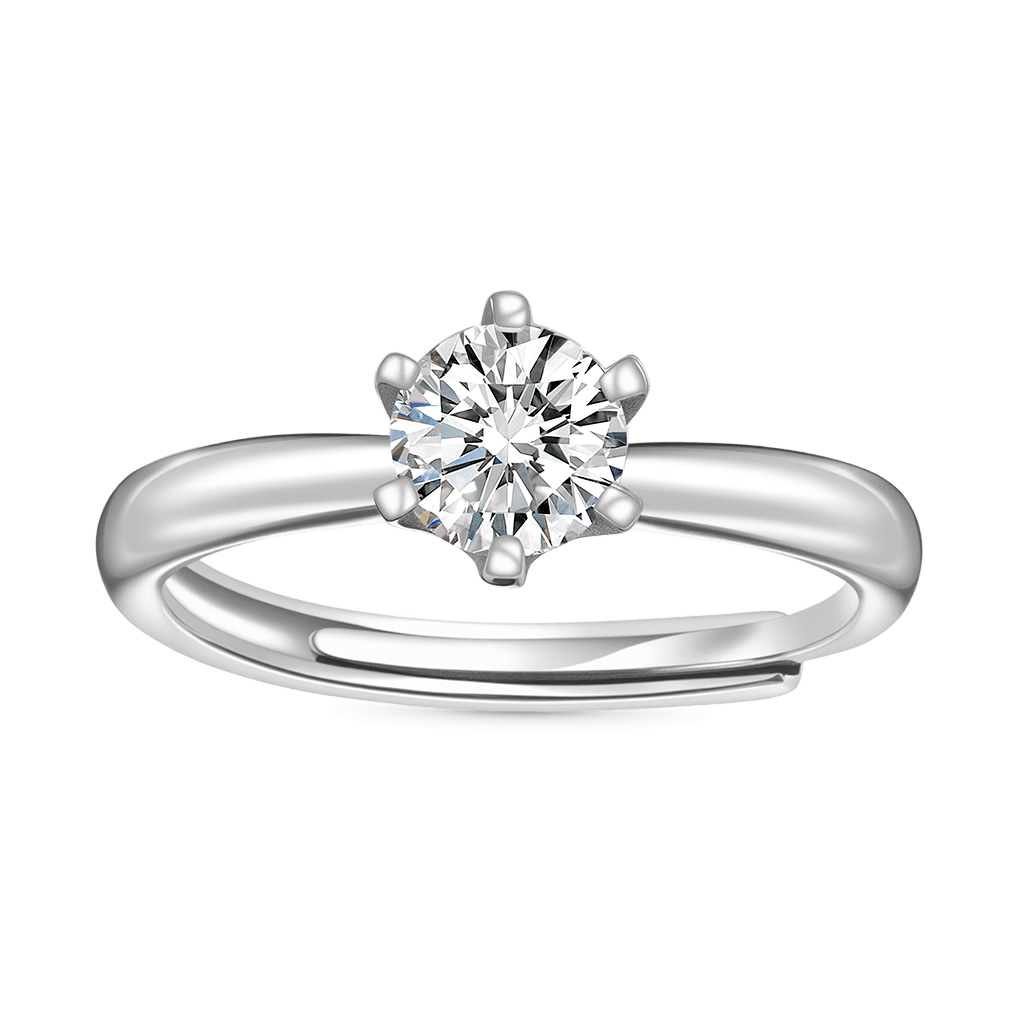 Gnoce Classic 1Ct Round Halo 925S & VVS Moissanite Engagement Ring_1