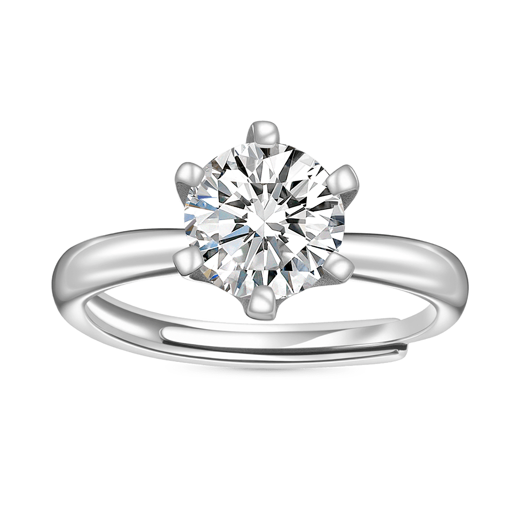 Gnoce Classic 2CT Round Halo 925S & VVS Moissanite Engagement Ring_1