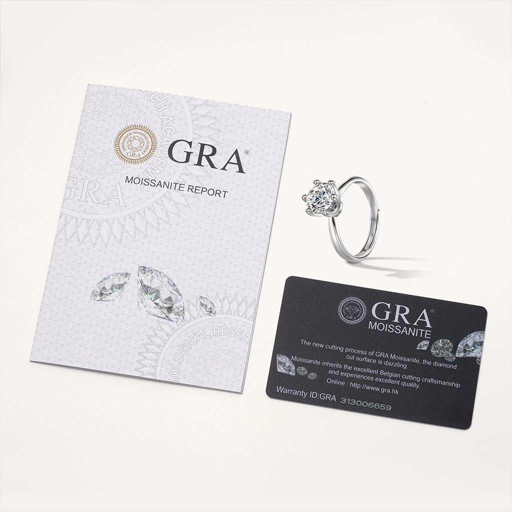 Gnoce Classic 2CT Round Halo 925S & VVS Moissanite Engagement Ring_3