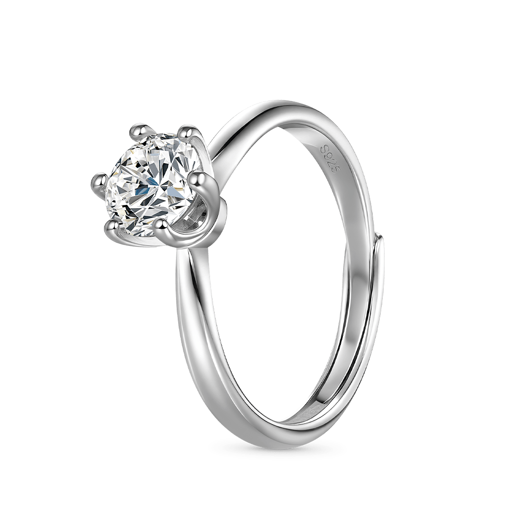 Gnoce Classic 0.5CT Round Halo 925S & VVS Moissanite Engagement Ring_2