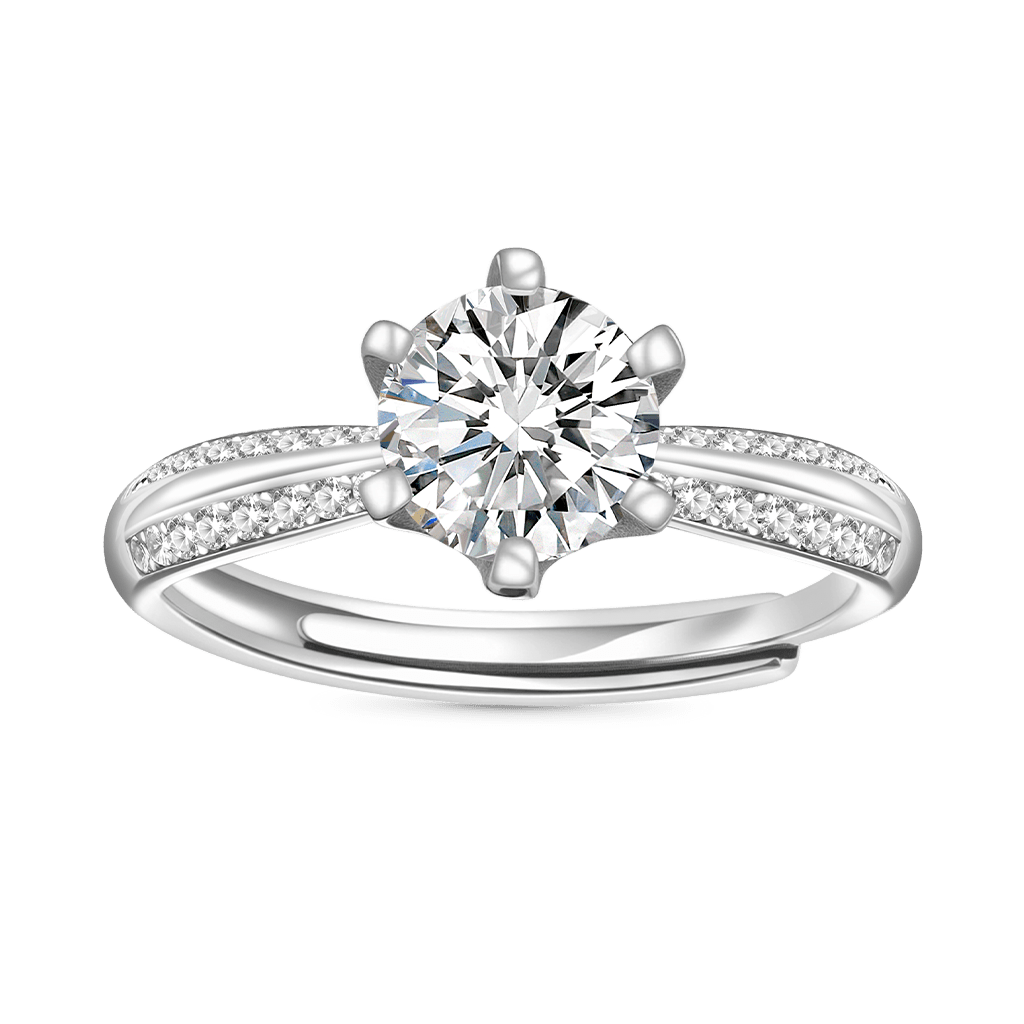 Gnoce Classic 1ct VVS Moissanite Cathedral Engagement Ring_1
