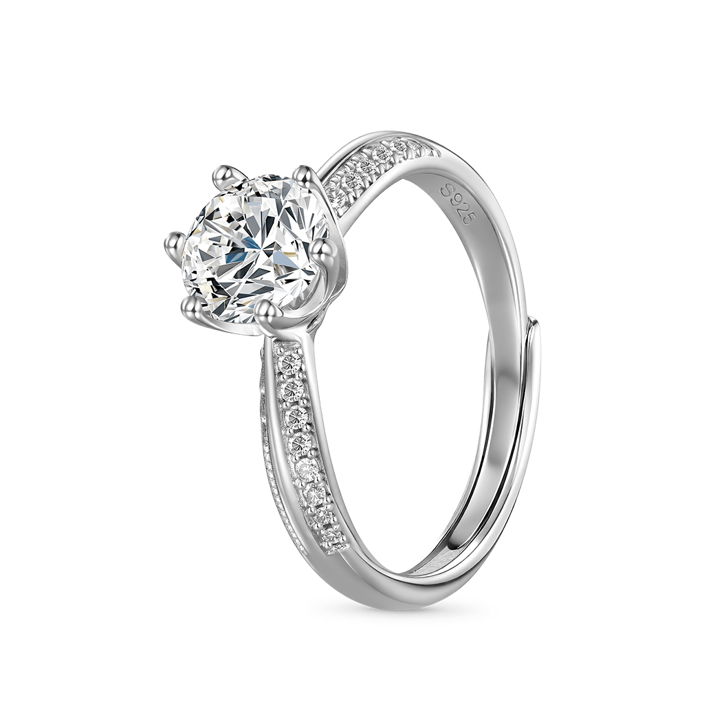 Gnoce Classic 1ct VVS Moissanite Cathedral Engagement Ring_2