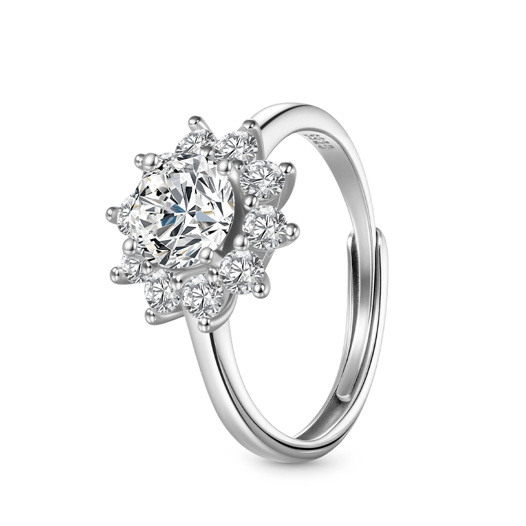 Gnoce Shiny 1ct D Color VVS Moissanite Snowflake Ring_2