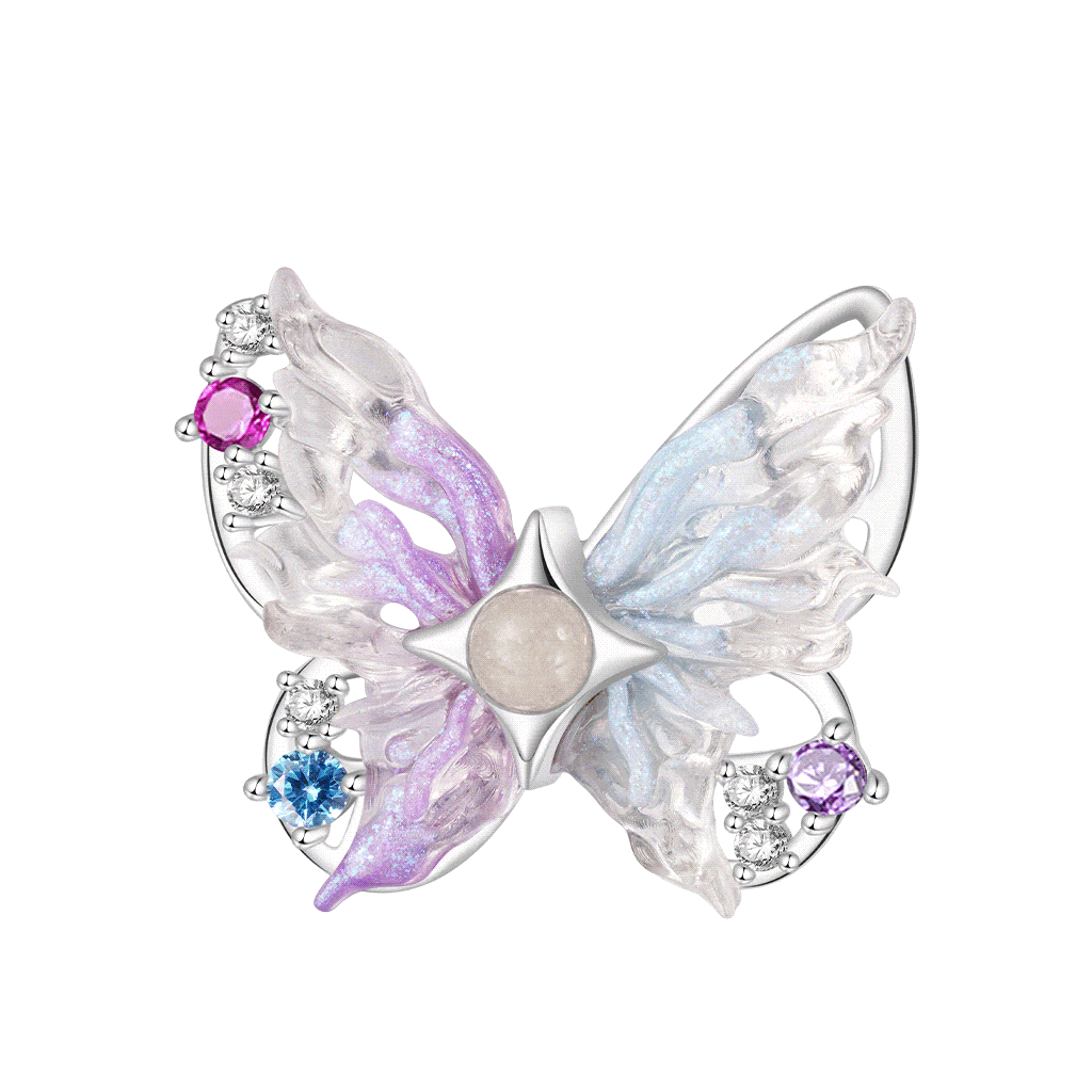 Gnoce Sparkling Colorful Butterfly Glow-in-the-Dark Stopper Charm_1