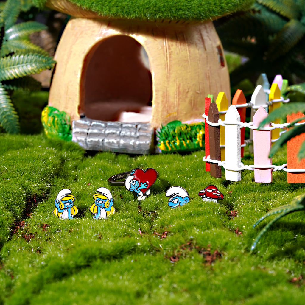 Gnoce Smurfs x Asymmetric Stud Earrings_3