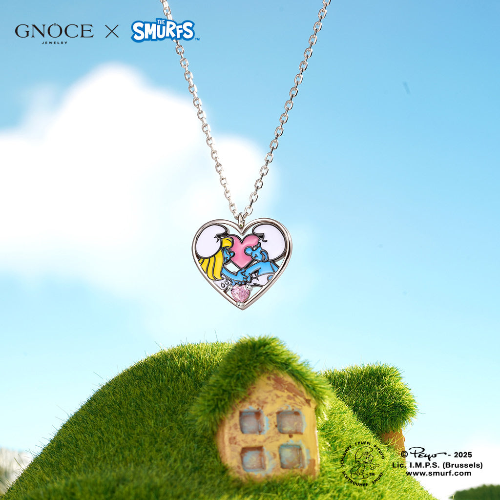 Gnoce Smurfs Necklace x Love Pink Zircon_4