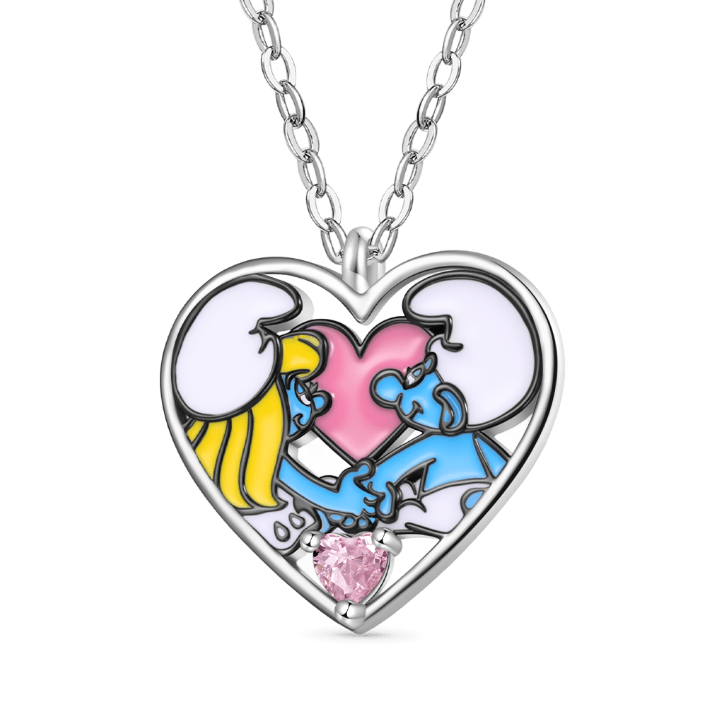 Gnoce Smurfs Necklace x Love Pink Zircon_1