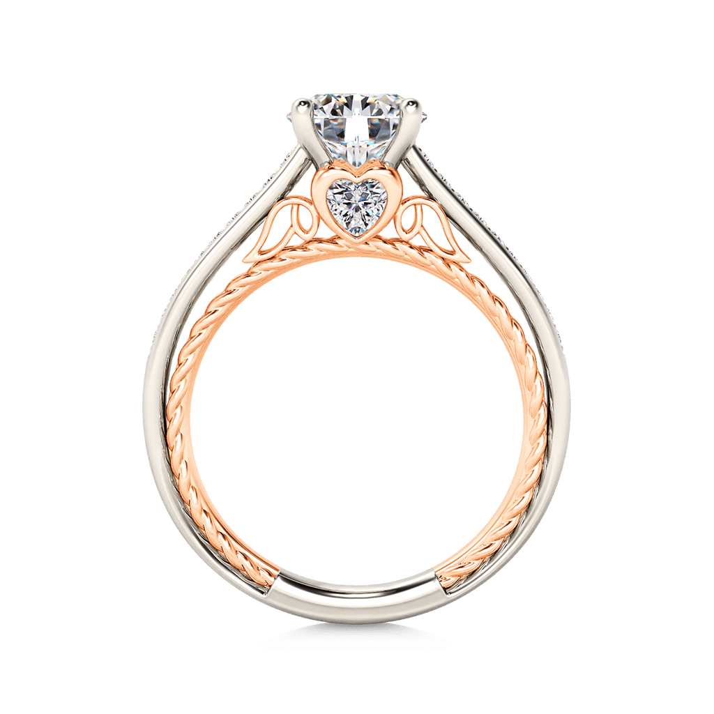 Gnoce Round Cut Cathedral Engagement Ring_1