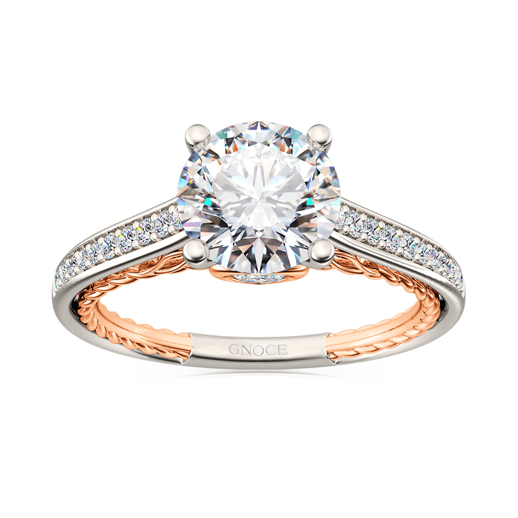 Gnoce Round Cut Cathedral Engagement Ring_3