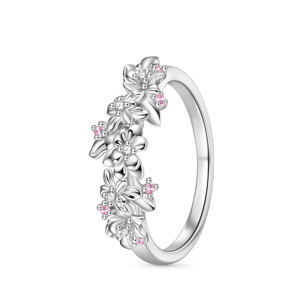 Gnoce Delicate Flower Cluster Ring_2