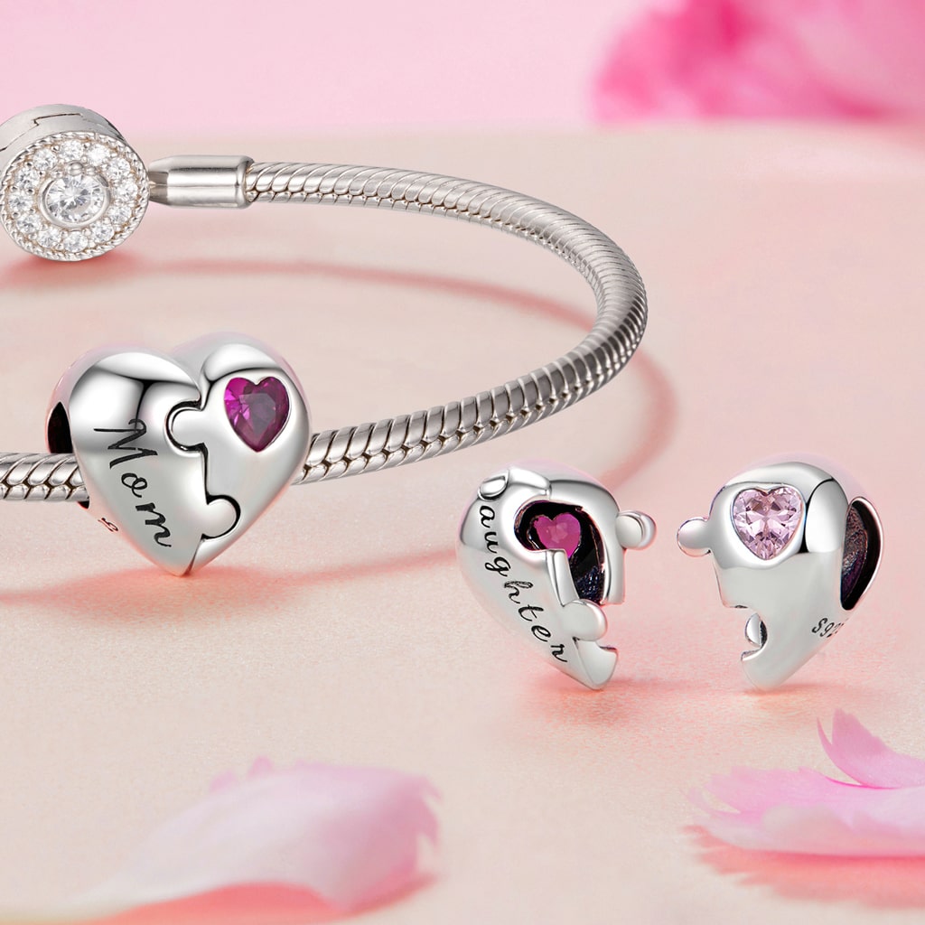 Gnoce Mom Daughter Puzzle of Love Charm_3