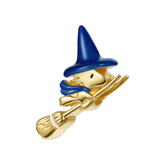 Gnoce Peanuts Woodstock Flying on Broom Glow-in-the-Dark Charm_1