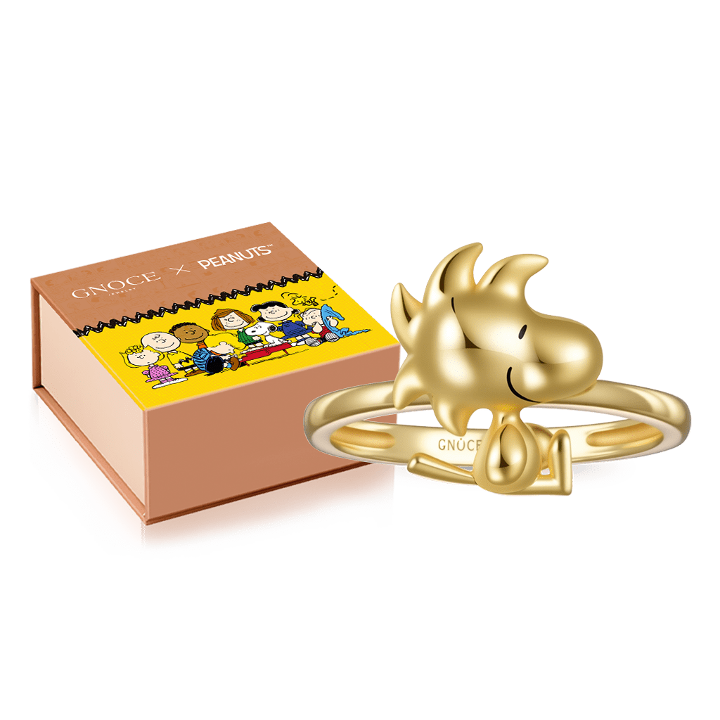 Gnoce Peanuts 18k Gold Plated Woodstock Ring_2