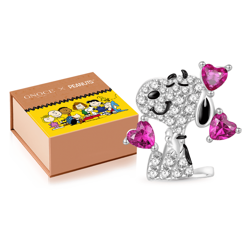 Gnoce Valentine's Day Peanuts Snoopy Love Diamond Charm_2
