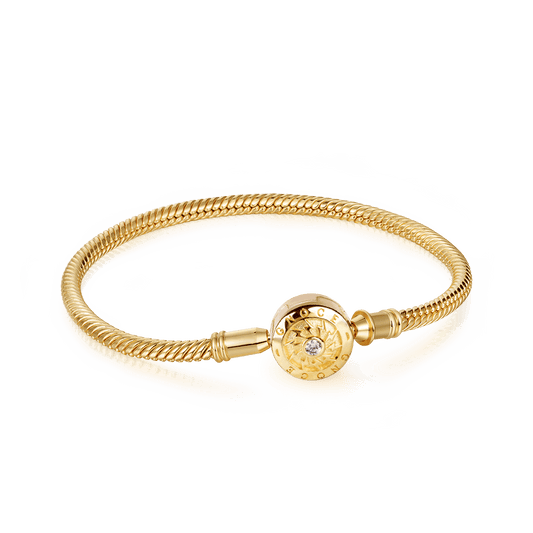 Gnoce "The Moment I Meet You" Elegant 18K Gold Plated Classic Bracelet Well Made Multi Size 16CM-22CM Best Gifts For Her_1