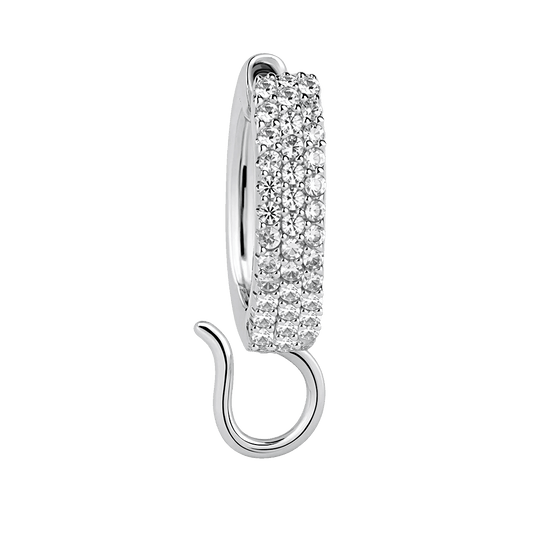 Gnoce "Make You Special" Basic Earring Lever Back Hook Hoop Sterling Silver With Cz (Exclude Pendant)_1