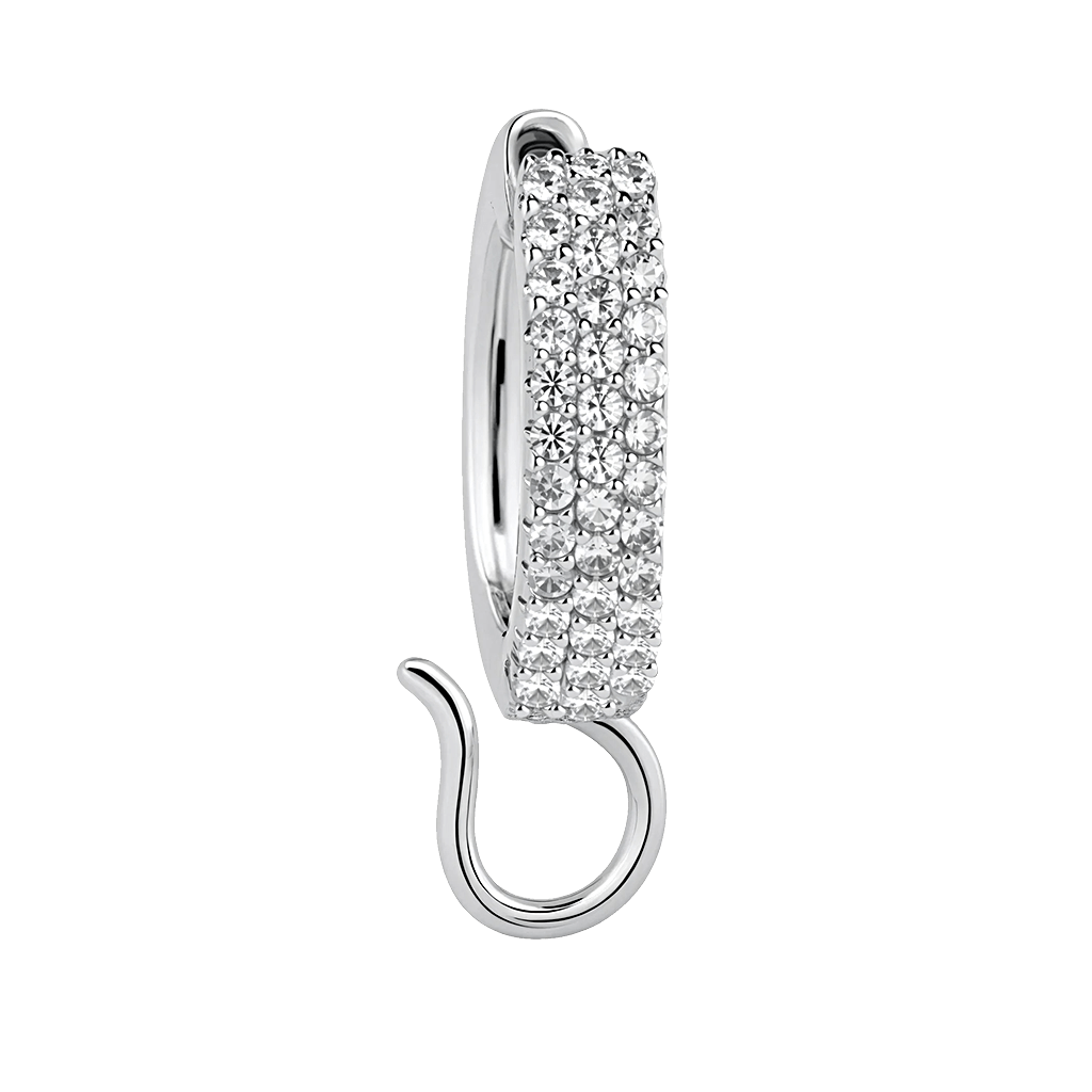 Gnoce "Make You Special" Basic Earring Lever Back Hook Hoop Sterling Silver With Cz (Exclude Pendant)_1