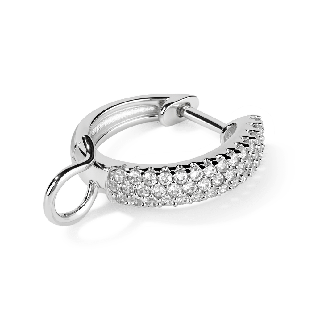 Gnoce "Make You Special" Basic Earring Lever Back Hook Hoop Sterling Silver With Cz (Exclude Pendant)_2