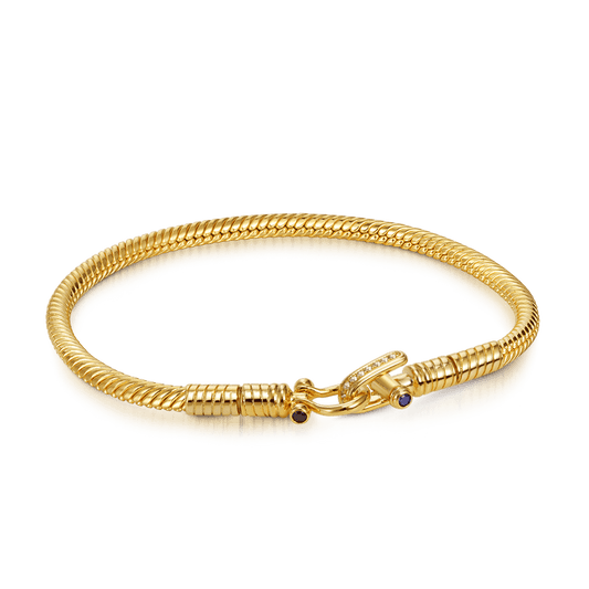 Gnoce Foldover Buckle Basic Snake Chain Bracelet_1