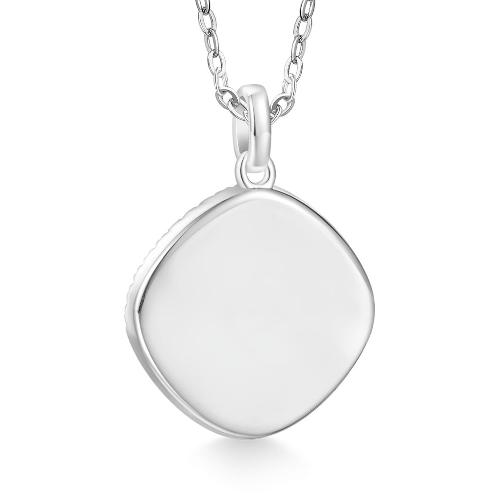 Gnoce Deep Violet-purple Diamond Pendant Necklace_3