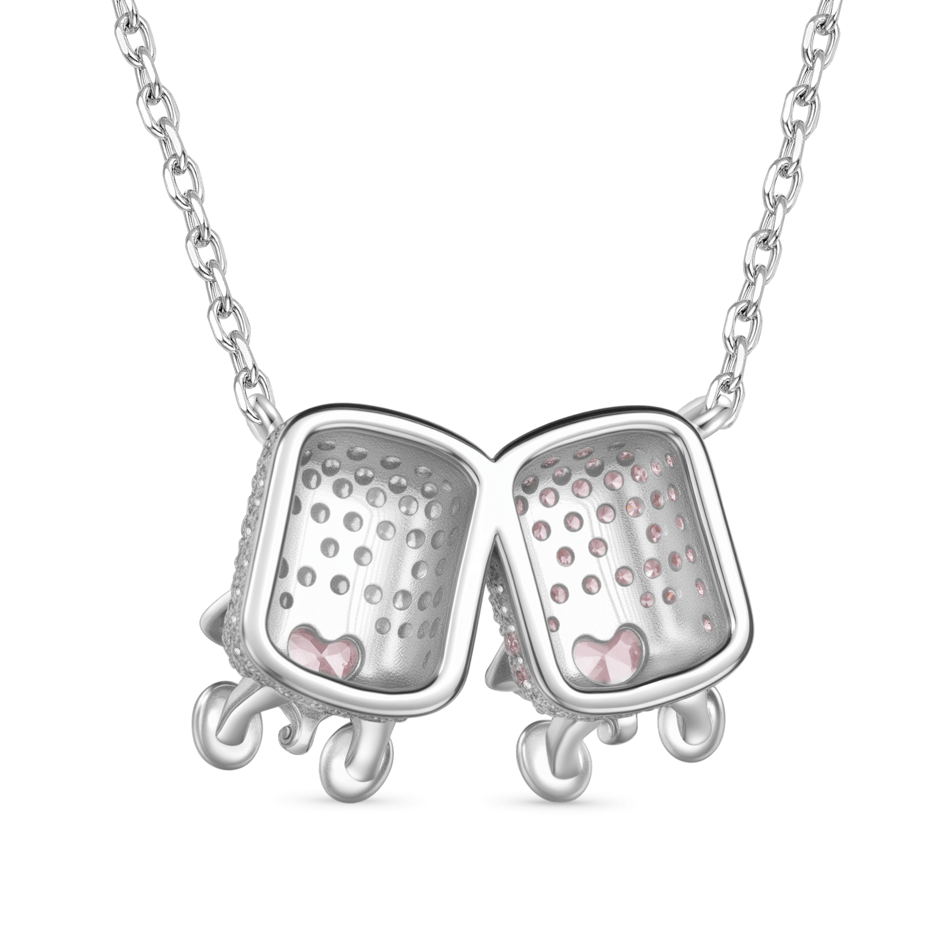 Gnoce Pair of Marshmallows Diamonds Necklace_2
