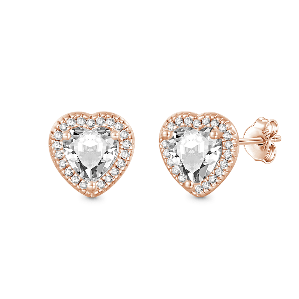 Gnoce Brilliant Heart Diamond Halo Stud Earrings_3