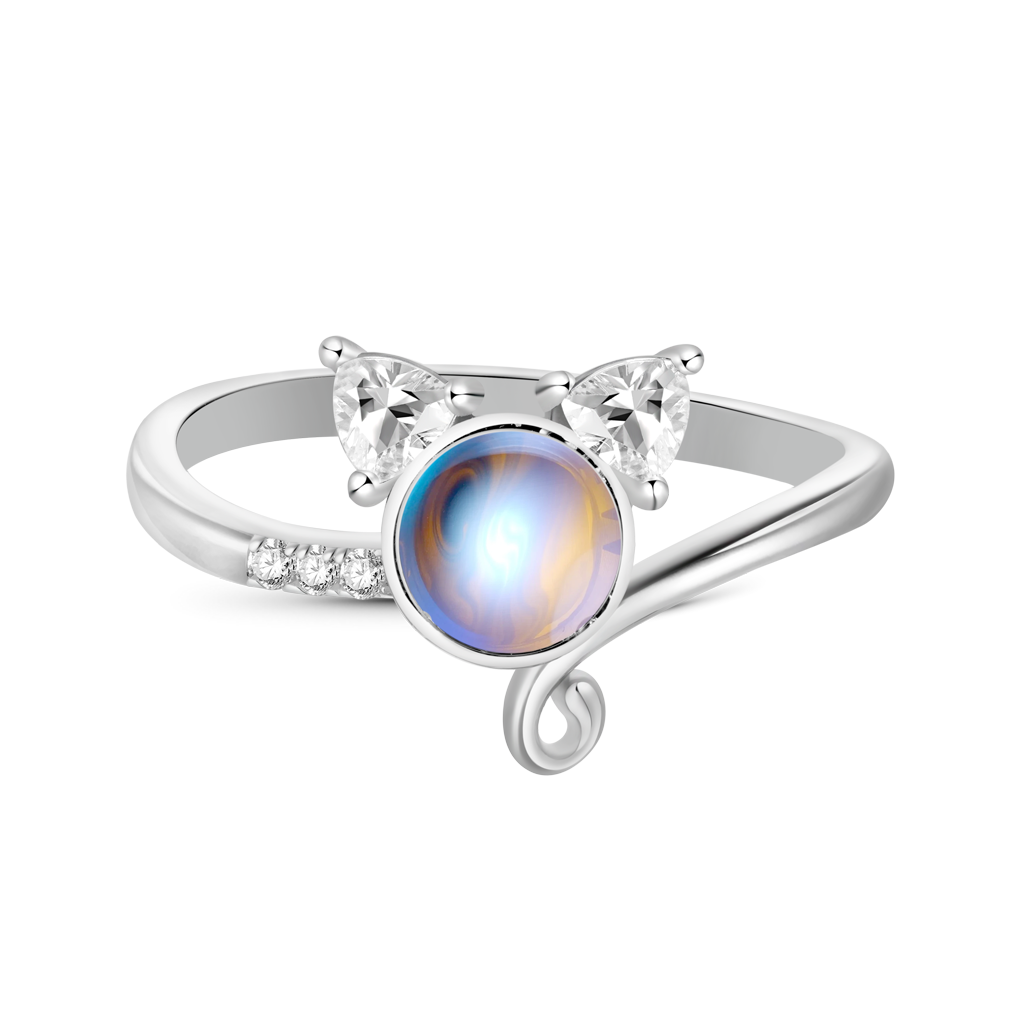 Gnoce Cat Moonstone Band Ring_1