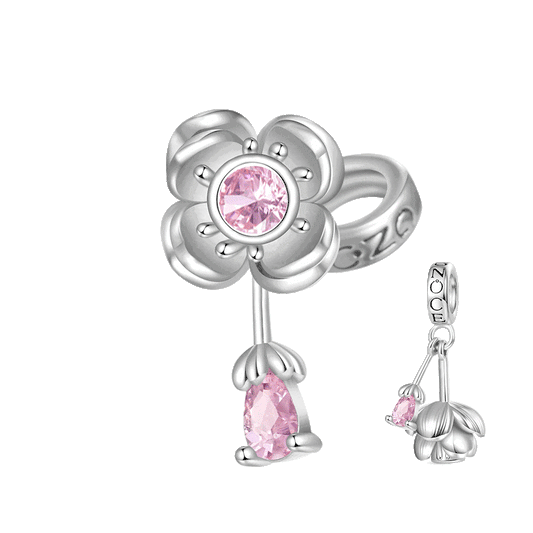 Gnoce Openable Blooming Cherry Blossom Pendant Dangle Charm_1