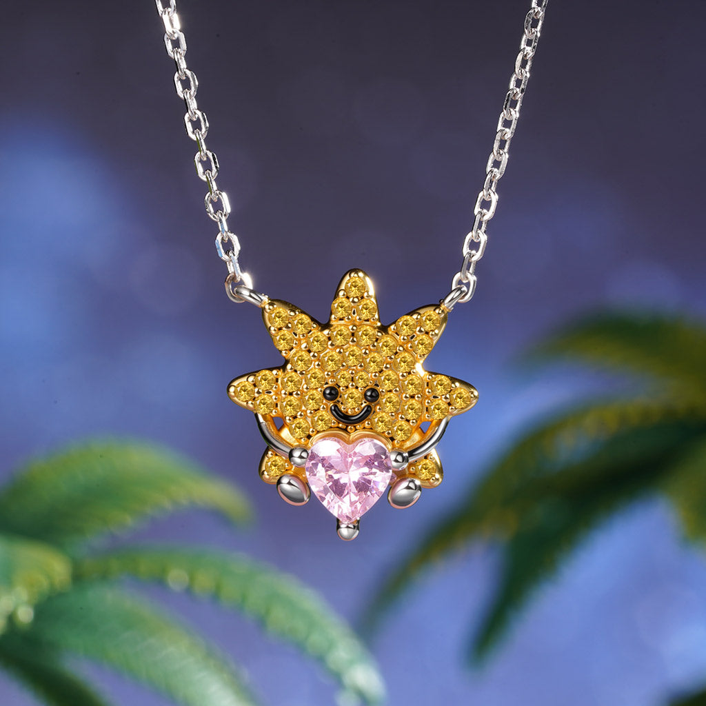 Gnoce Smiling Sun Embraces Love Diamond Necklace_3