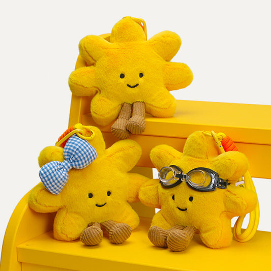 Gnoce You Are My Sunshine Sun Doll Plush Pendant - Bow Style_3