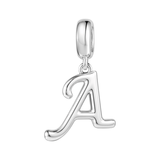 Gnoce "Destined Letter" 925 Sterling Silver Dangling Charm Bead Great for Bracelet or Necklace_1