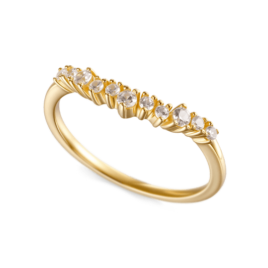 Gnoce 14K/10K Solid Gold Multistone Moissanite Cluster Ring_4