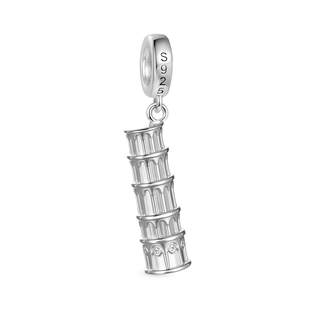 Gnoce City Series -Leaning Tower of Pisa Pendant Dangle Charm_2