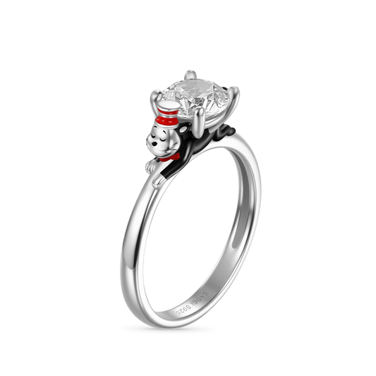Gnoce The Cat in the Hat White Moissanite Ring_1