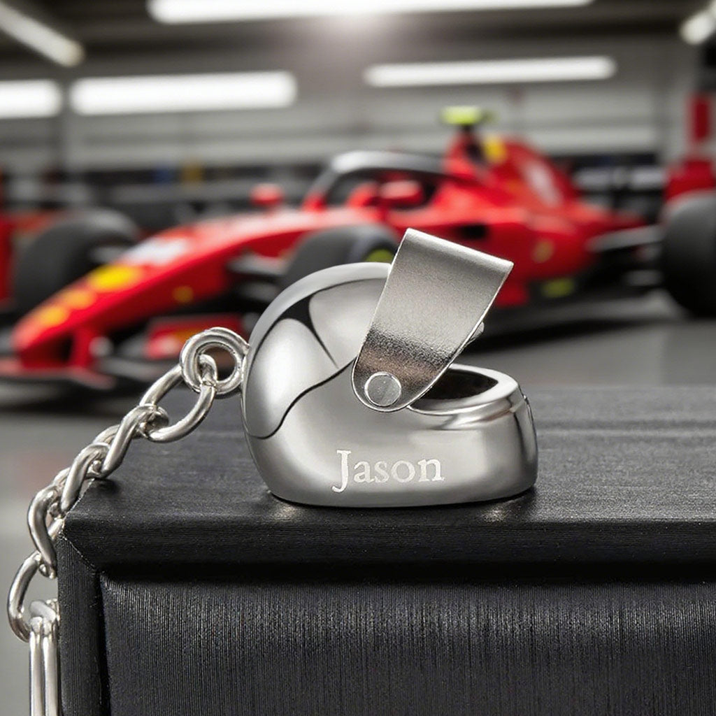 Gnoce Personalized Engravable Motorcycle Helmet Keychain_3