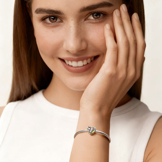 Gnoce Lily of the Valley Cat Personalized Photo Charm_2