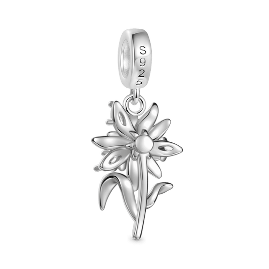 Gnoce Edelweiss Flower Beads Pendant Dangle Charm_6