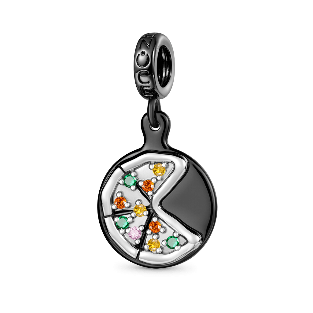 Gnoce Iron Plate Pizza Pendant Dangle Charm_1