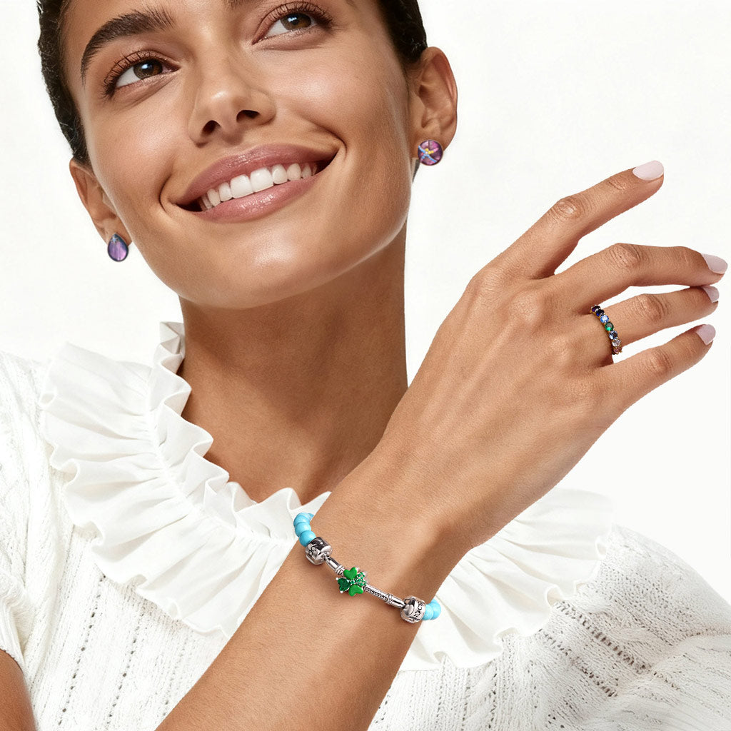 Gnoce Adjustable Natural Gemstone Basic Bracelet_4