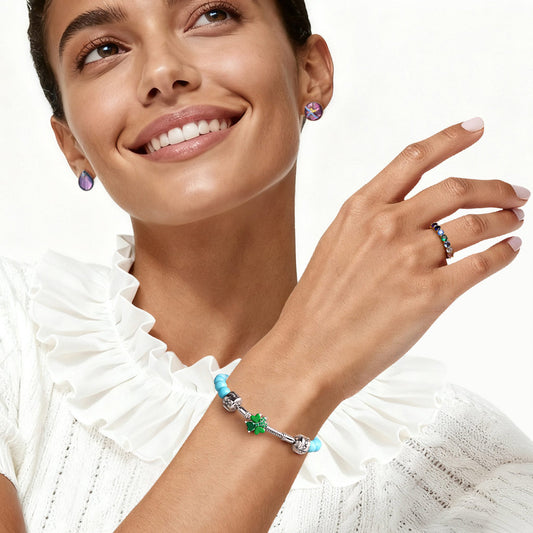 Gnoce Adjustable Natural Gemstone Basic Bracelet_4