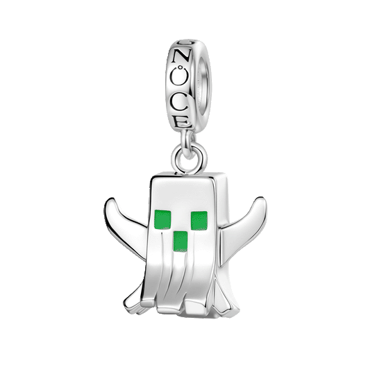 Gnoce Pixel Halloween Ghost Glow-in-the-Dark Pendant Dangle Charm_1