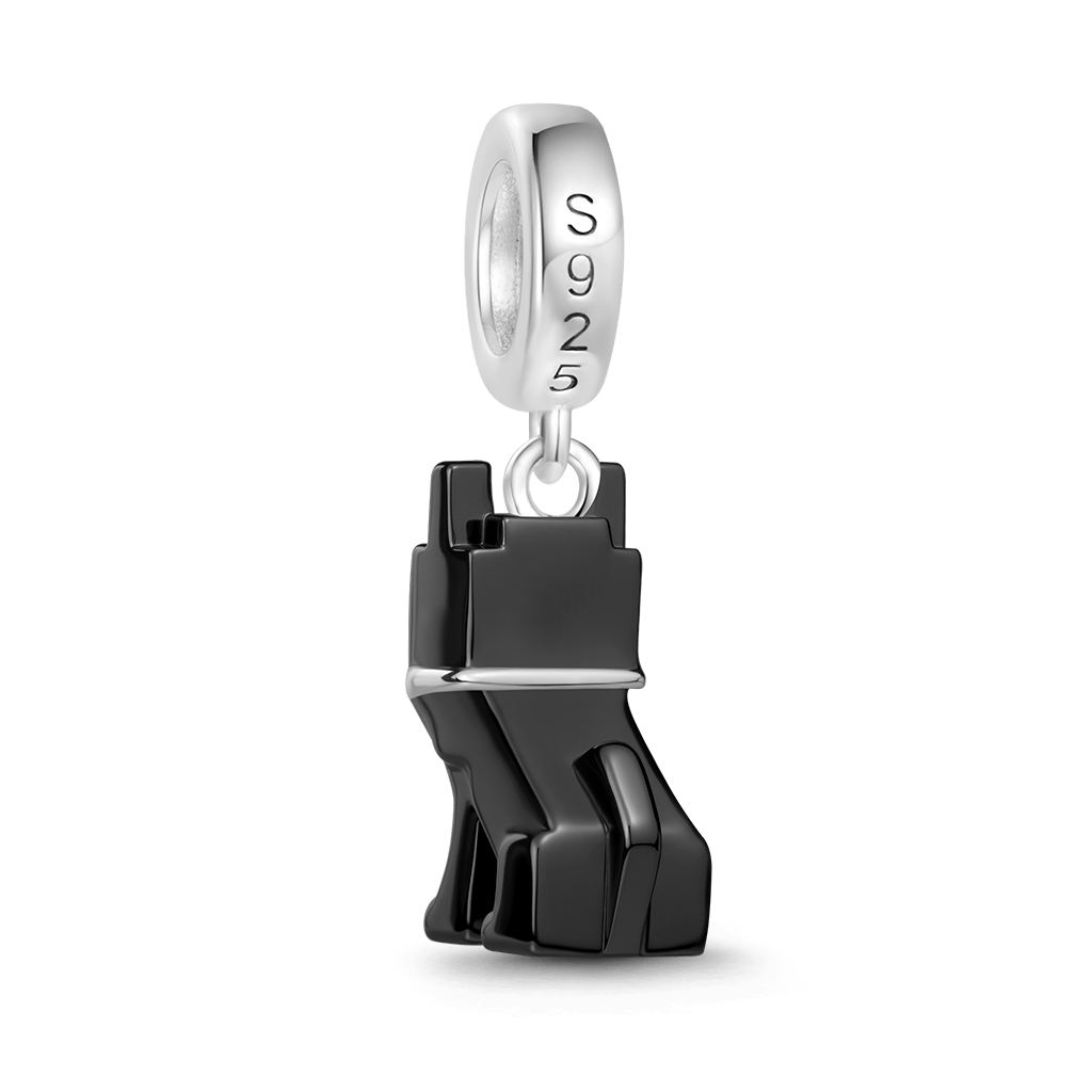 Gnoce Pixel Halloween Black Cat Glow-in-the-Dark Pendant Dangle Charm_5