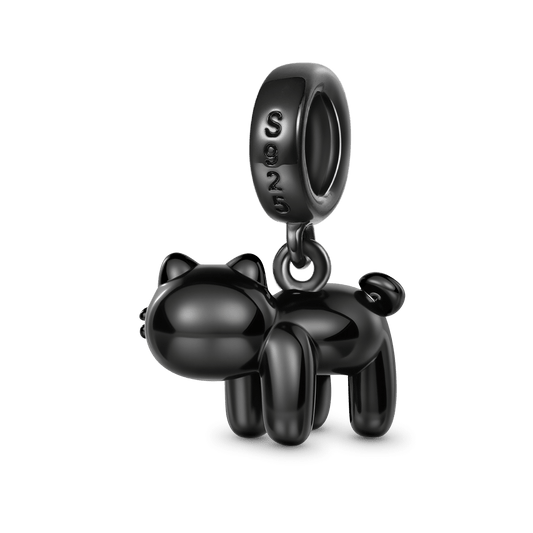 Gnoce Black Cat's Butt Pendant Dangle Charm_5