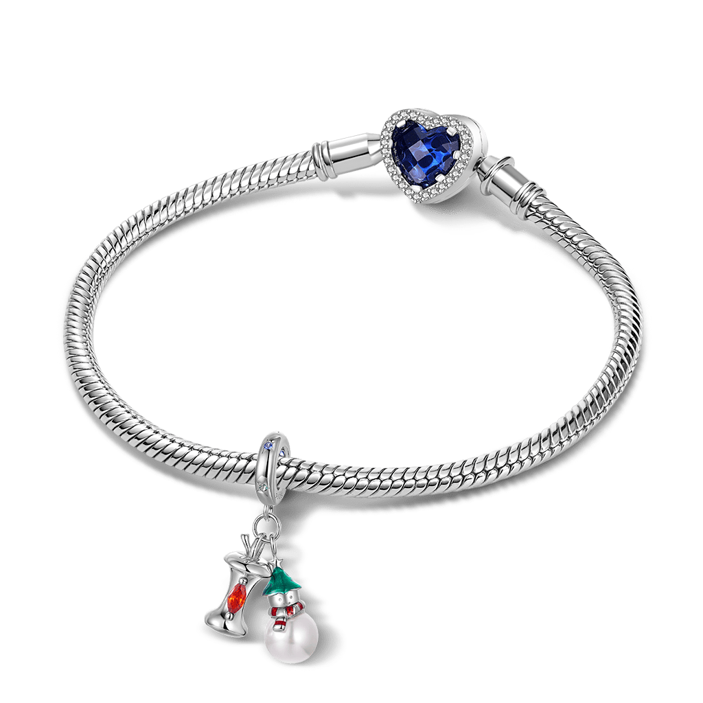 Gnoce Christmas Snowman Apple Pendant Dangle Charm_3