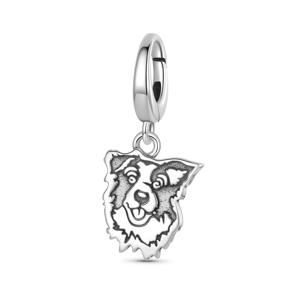 Gnoce Border Collie Dog Clasp Clusters Charm_1
