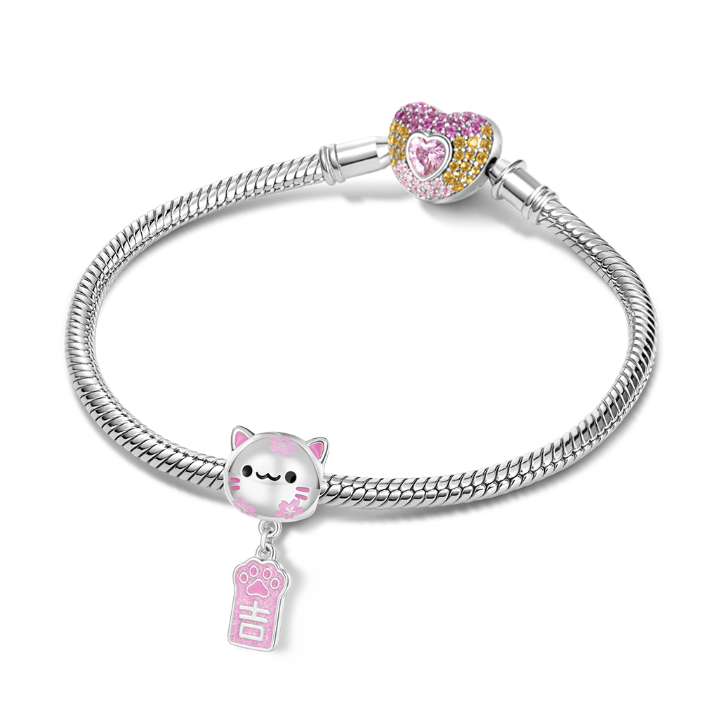 Gnoce Engravable Cat-shaped Wind Chime Amulet Charm_3