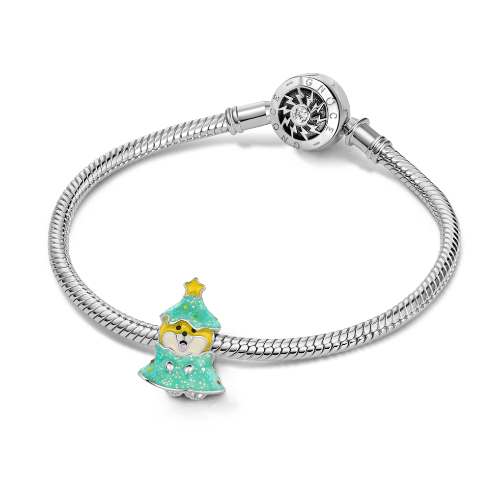 Gnoce Christmas Tree Corgi Glow-in-the-Dark Charm_3