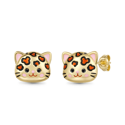 Gnoce Cute Cat Stud Earrings_1